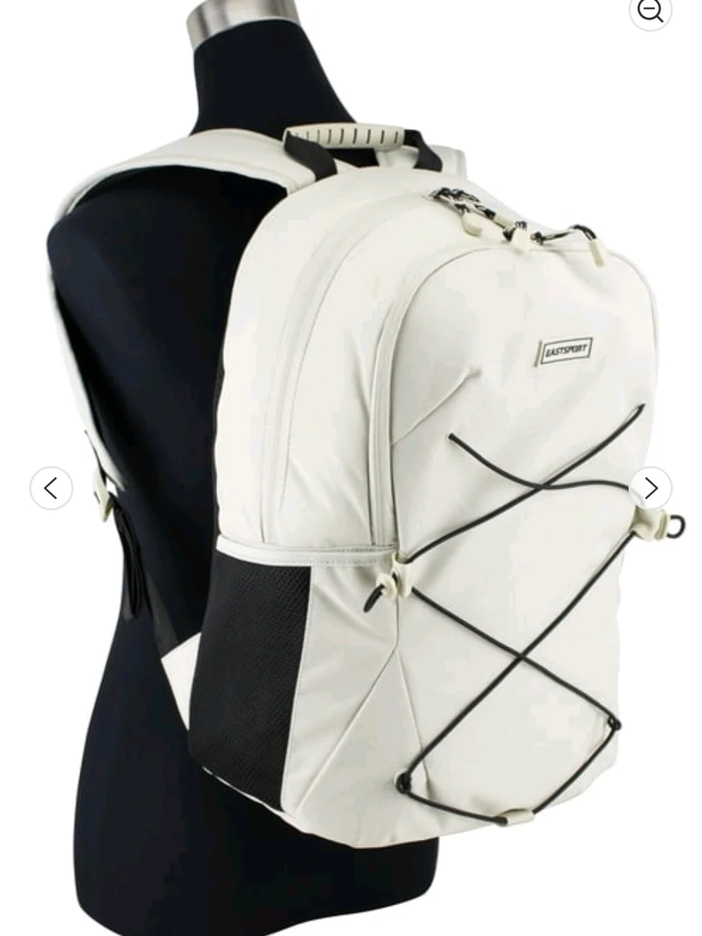 White Men’s Backpack with External Bungee
